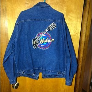 Men’s Gibson Les Paul Denim Jacket XL Jacket Lightly Worn